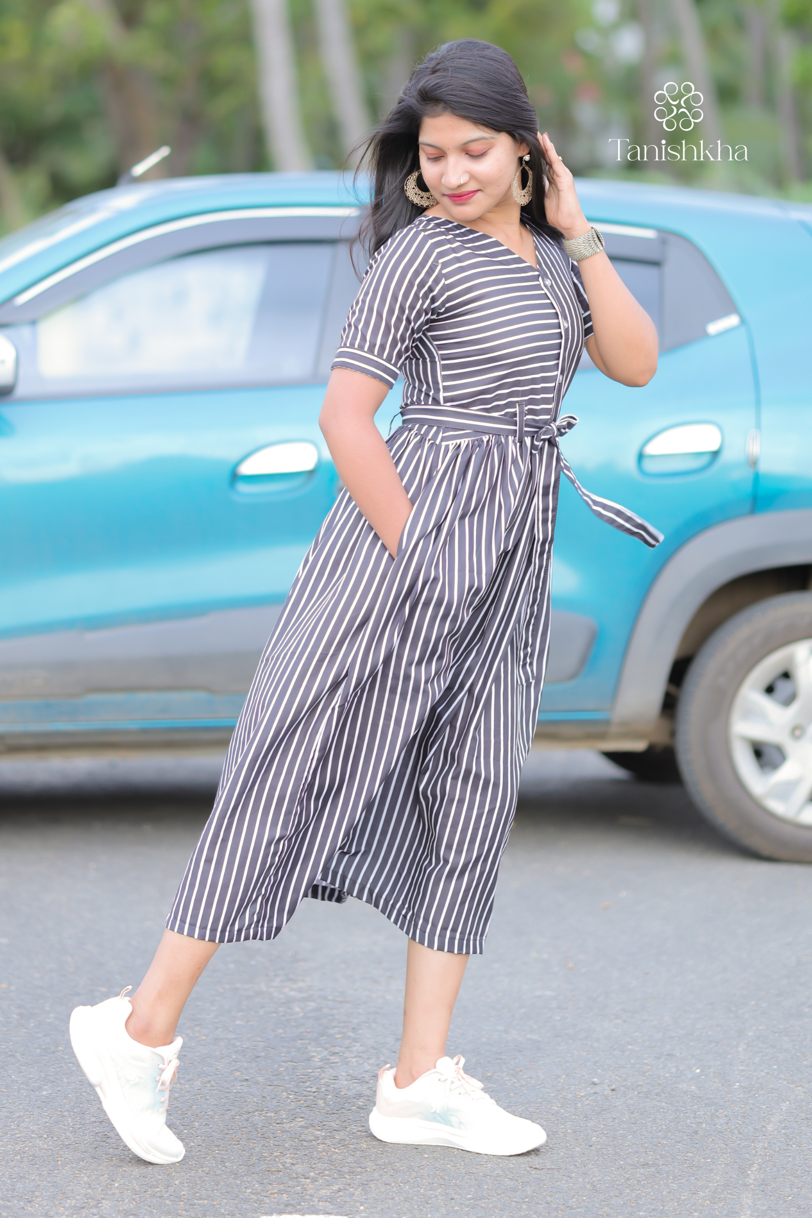 Urban Monochrome Shirt Dress