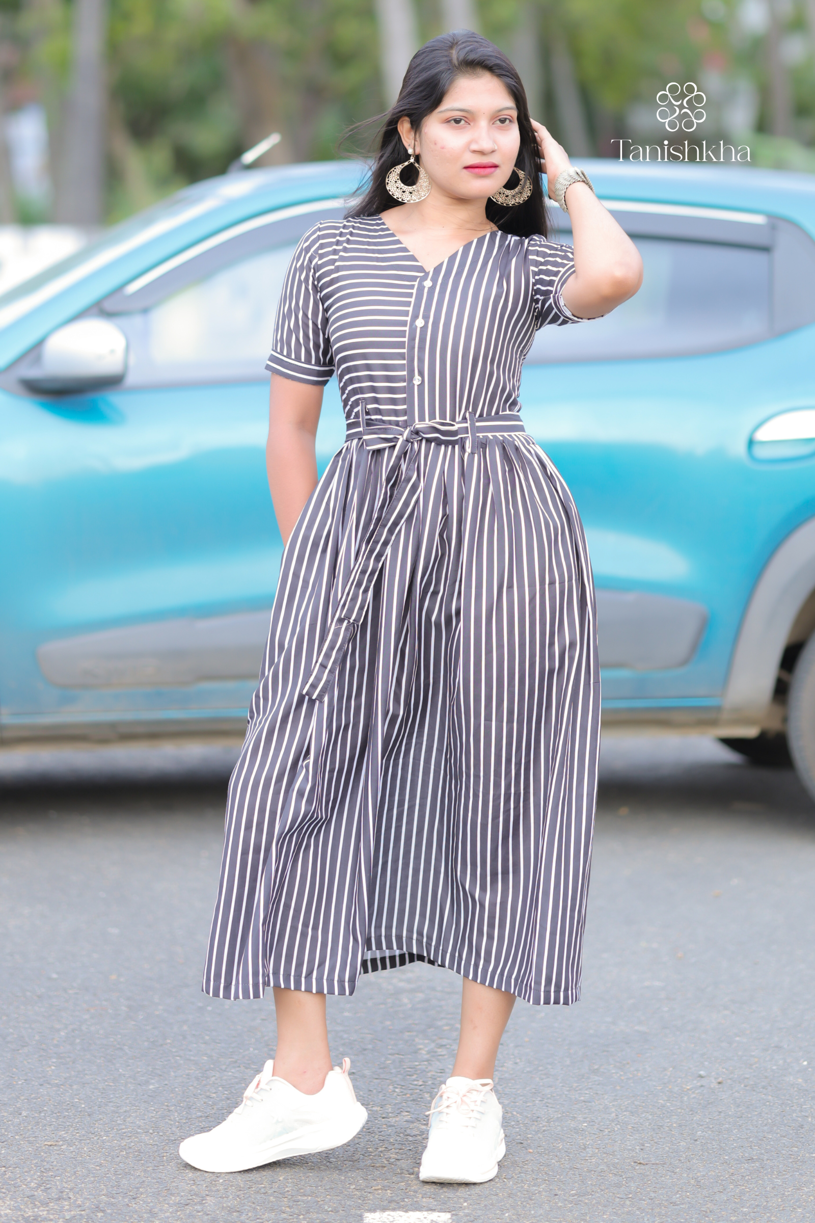 Urban Monochrome Shirt Dress